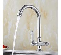 Chrome Brass Kitchen Faucet Mixer - Drinking Water Filter Tap with Aerator - Deck Mounted Kitchen Sink Tap - Stylish Auspicious Clouds Design