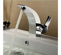 Chrome Brass Kitchen Faucet, Single Handle Mixer Tap for Hot and Cold Water, Bathroom Sink Faucet, and Stylish Kitchen Mixer Faucet