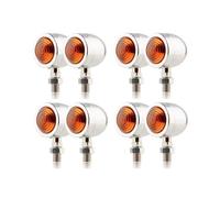 Chrome Bullet Turn Signals Indicator Light Retro 12V Moto Blinker Lamp Single Wire Lights For Triumph Tiger 800 900 Speed Triple For Daytona 675
