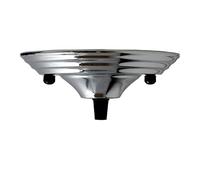 Chrome Ceiling Rose 140mm Metal Round Pendant Light Fitting Canopy Kit Ceiling Plate for Hanging Lamp Shade E27 Pendant Cover with Cord Grip Compatible Modern Vintage Industrial Lighting Accessory