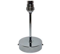 Chrome Ceiling Rose Light Pendant Fitting Flat Ceiling Pendant Light Fitting Modern B22 Fixed Tube Lamp Holder (Chrome)