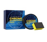 Chrome Cleaner 100g Car Scratch Detailing Repair Cream with Sponge | Chrome Oxidation Remover for Suv Sedan Truck Pickup Exhaust Emblems Trim Wheels Grille Garage Home Workshop