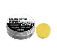 Chrome Cleaner For Motorcycle - 100g Shine Restorer Solution | Chrome Restorer | Metal Polishing Cream Paste Degreaser For Oven Cooktop Kitchen Appliance Engine Rim Stove Sink Grill With Applicator Sp