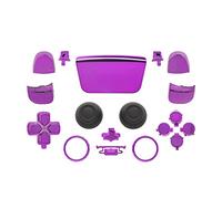 Chrome Color Replacement D-pad R1 L1 R2 L2 Triggers Touch Pad Share Options Face Buttons Thumbsticks Full Buttons Clip Shell w/Accent Rings Set for PS5 Playstation Controller (Chrome Pink)