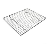 Chrome Cooling Rack for Baking and Roasting - Heavy-Duty Stainless STEELs Wire Rack with Elevated Feet, Oven-Safe, 25 x 20 x .7 cm, Commercial Grade