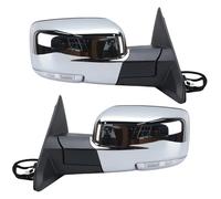 Chrome cover side mirror 11/12Pins Rearview Mirror Assembly For Dodge For RAM 1500 2013-2018 Dual Lamp Plugs(1 pair)