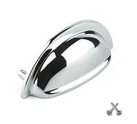 Chrome Cup Kitchen Cabinet Door Handle Cupboard Drawer Bedroom Furniture Handles knobs Pull