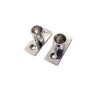 Chrome Curtain Recess Rod Brackets 9mm Pole Support Sockets