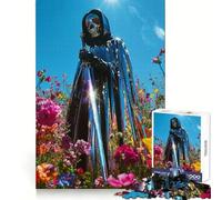 Chrome Death in Bloom Jigsaw Puzzle 1000 Piece for Adults Stress Less Indoor Fun Home Enjoyable Night Play (50x75cm)
