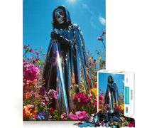 Chrome Death in Bloom Jigsaw Puzzle 1000 Piece for Adults Stress Less Indoor Fun Home Enjoyable Night Play (50x75cm)