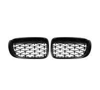 Chrome Diamonds Style Front Bumper Grilles For BMW For X4 F26 2014-2018 Carbon Fiber Look Double Line Racing Grill Car Grill Front Grille(Diamond-Glossy Black)