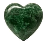 Chrome Diopside Crystal Heart Palm Stone - Pocket Massage Worry Stone for Natural Body Chakra Balancing, Reiki Healing and Crystal Grid