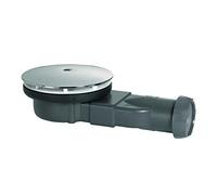 Chrome Dome DN40 Slim Shower Drain Waste Trap Super Flat Cup-Connection 24l/min