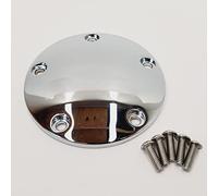 Chrome Domed 5-Hole Twin Cam Timer Cover - Fits 1999-2017 Harley Softail, Dyna, FXR & Touring Twin Cam Models - Stainless Steel Hardware Included - Replaces HD# 32679-99 - Ignition/Points Cover