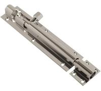 Chrome Door Bolt, 100mm Straight - Brand Dzina