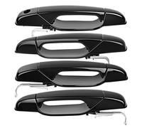 Chrome Door Handle Outside Exterior Door Handle for Chevrolet Silverado Tahoe for GMC for Cadillac Install(4PCS Black)