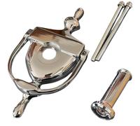 Chrome Door Knocker with Peephole, Zinc Alloy Front Door Knocker with 160° Wide Angle, Modern Decorative Door Viewer for Home Security, 5.9 x 3.9 x 0.8 in / 15 x 10 x 2 cm