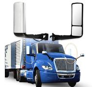 Chrome Door Mirror replacement International Lt625 2018+ Truck Left Driver Side Mirrors