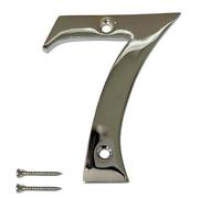 Chrome Door Numbers Screw On 3 Inch Number 7 with Screws