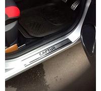 Chrome Door Sill Scratch Protector Guard Fits Captur [2013-2019] [4 Pieces]