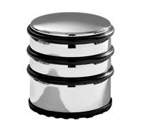 Chrome Door Stopper, Sleek And Durable Metal Design With Rubber Base For Floor Protection Premier Housewares Silver One Size