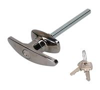 Chrome Door Tee T Handle Latch Catch Classic Trailer Truck Horsebox Locking
