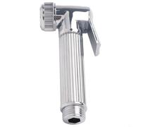 Chrome Douche Bidet Toilet Spray - Shattaf Muslim Shower Head - Handheld Zinc Alloy Bathroom Water Sprayer with Trigger Control(Silver)