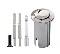 Chrome Dual Flush Toilet Push Button with Threaded Push Rods Compatible with Roca D2D AH0001700R A822044001 Long Body Toilet Flush Button Replacement