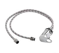 Chrome Effect Brass Shower Mixer Tap With 800mm Single Handle Shower Mixer Faucet Stainless Steel Tails Single Lever Hot Cold Temperature Control For RV Motorhome Campervan Bathroom