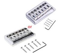 Chrome Electric Guitar Hardtail Top Load Bridge 6 String Fixed Hard Tail Parts Musical Instruments Piano Instrument Accessories And Acoustic For Beginners Adults Sports And Entertainment Guitars And