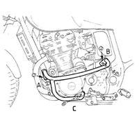 Suzuki GSX1200 / GSF1200 Bandit Engine Guard - Chrome HEPCO & BECKER (2001)