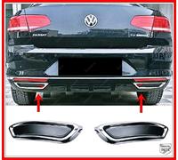 Chrome EXHAUST DEFLECTOR FRAME 2 PCS S.STEEL with compatible PASSAT B8 ESTATE 2014 to 2019