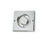 Chrome Extractor Fan Cover for Manrose XF100 Range - Silver Front Grille
