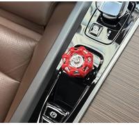 Chrome Finish Engine Start Knob Cover Compatible with For Volvo For XC60 2018-2026, XC90 2015-2026, S60 2020-2026, S90 V90 2017-2026 (Red)