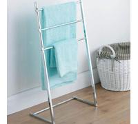 Chrome Finish Floorstanding Towel Rack | Dara