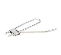 Chrome Finish Steel Brake Hose Clamp Tool with Rounded Jaw Edges, 12mm Opening, for Pinching Fuel Pipe, Clutch, and Coolant Line
