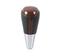 Chrome-Finished Manual Shift Knob with Leather-Textured Section for Toyota For Camry 2012-2017 For Corolla 2014-2018 For RAV4 2013-2017 (B)