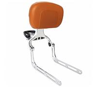 Chrome Fixed Mount & Brown Driver Passenger Backrest Kits For Indian Scout 2015-2021 Motorcycle Luggage Rack