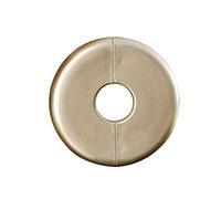 Chrome Flange,Wall Split Flange,2Pcs Plastic Wall Hole Duct Cover Shower Angle Valve Pipe Plug Decoration Cover Snap-on Plate Kitchen Faucet Accessories (Size : Silver-26mm)(Size:Gold 26mm)
