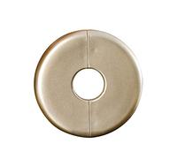 Chrome Flange,Wall Split Flange,2Pcs Plastic Wall Hole Duct Cover Shower Angle Valve Pipe Plug Decoration Cover Snap-on Plate Kitchen Faucet Accessories (Size : Silver-26mm)(Size:Gold 43mm)