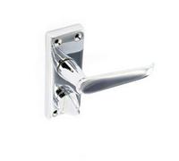 Chrome Flat Privacy Handles (1 Pair) Securit Silver One Size