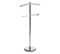 Chrome Floor Standing Clothes Valet - Silver