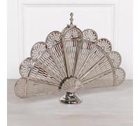 Chrome Folding Fire Screen