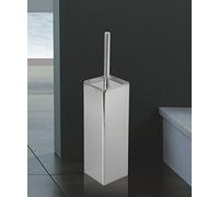 Chrome Freestanding Stainless Steel Square Toilet Brush And Holder by BeNeLux