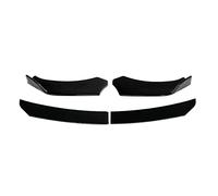 Chrome Front Bumper Upper Molding Trim FIt For Alfa Romeo Giulia 2017-2021 4PCS/ET Front Bumper Lip Spoiler Side Splitter Chin Body Kit Deflector Cover Front Bumper Lip Fit(Glossy Black)