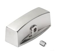 Chrome Gas Control Knob For D-shape Valve Stem, Compatible With Rugam Jade Cecil Montague, 2.06 Inch Silver Metal Range For Dial Replacement Part