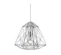 Chrome Geometrical Style Frame Shade Ceiling Pendant Light Fitting Home Lighting