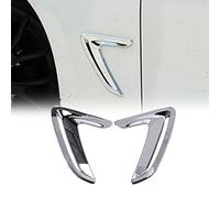 Chrome Gloss Black Car Side Vent Air Flow Fender Intake Decoration Cover Wheel Front Bumper Sticker for BMW 3 GT F34 2013-2017 (Color : Gloss Black)