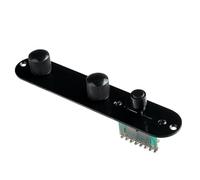 Chrome/Gold/Black 3 Way Loaded Metal Prewired Guitar Control Plate With Wiring Harness Knobs Compatible For TL Guitar(Black)