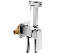 Chrome Handheld Bidet Sprayer for Toilet 2 Modes Hot & Cold Water Bidet Attachment Wall Mounted Brass Baby Cloth Diaper Sprayer with 120cm Hose Easy Installation